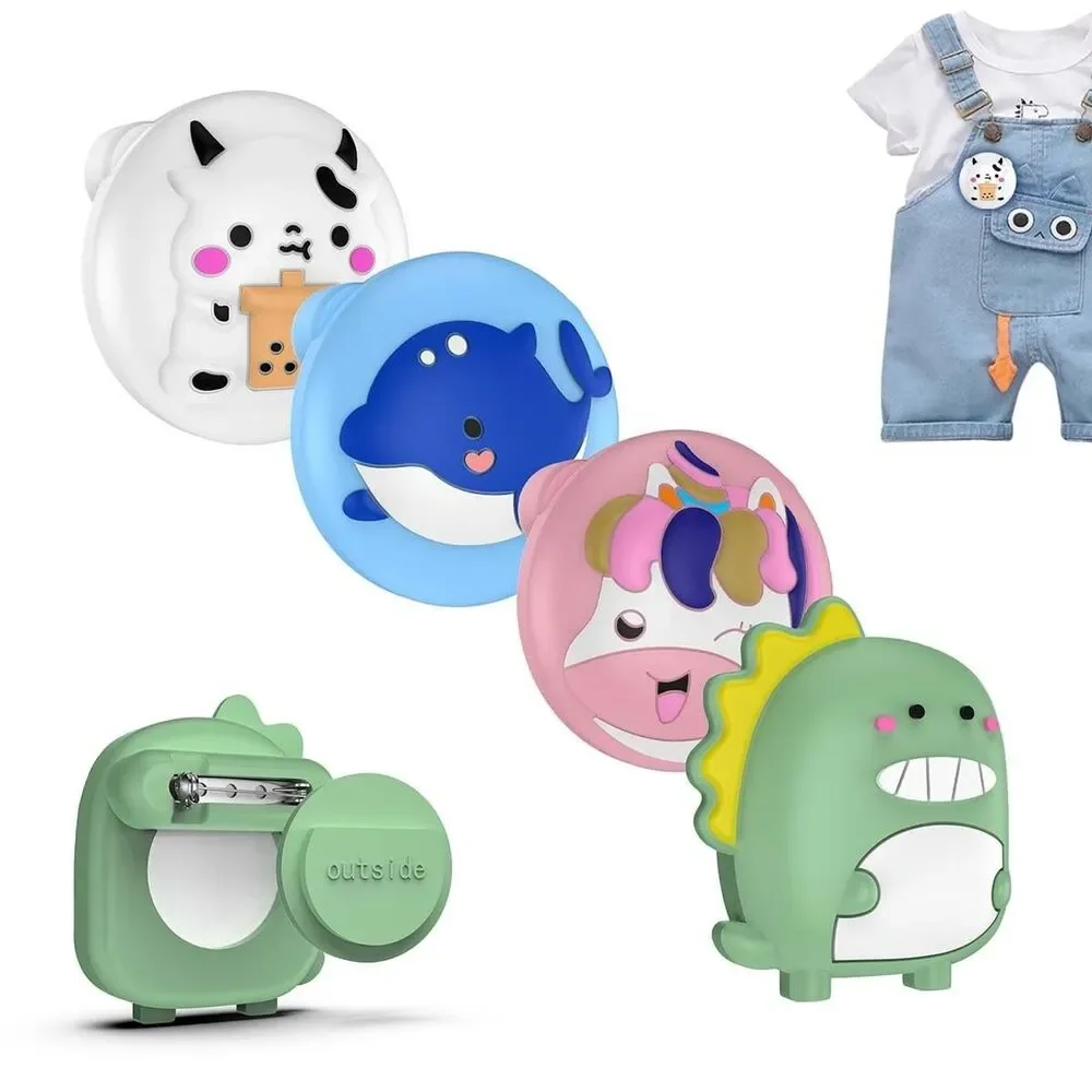 4 Pack Cute Silicone AirTag Holders With Safety Pin Kids Pet Backpack Clothes